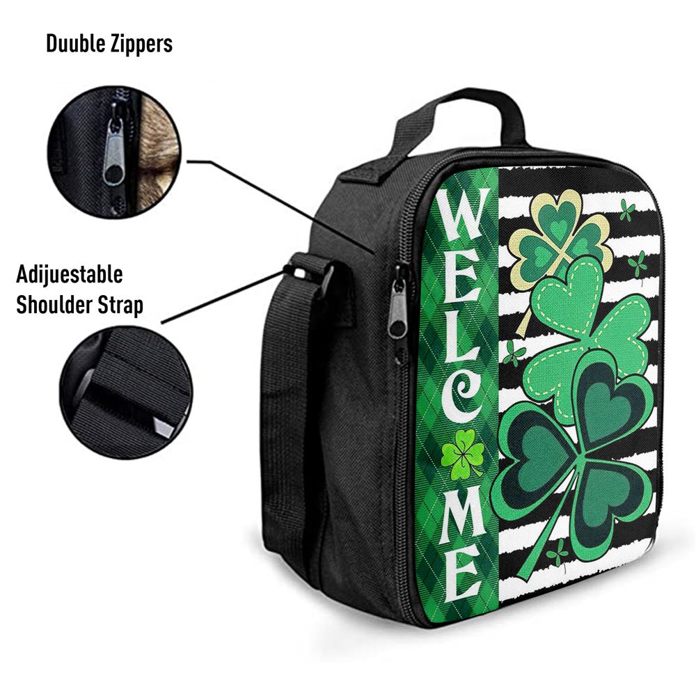 Welcome Shamrocks Lunch Bag, St Patrick's Day Lunch Box, St Patrick's Day Gift