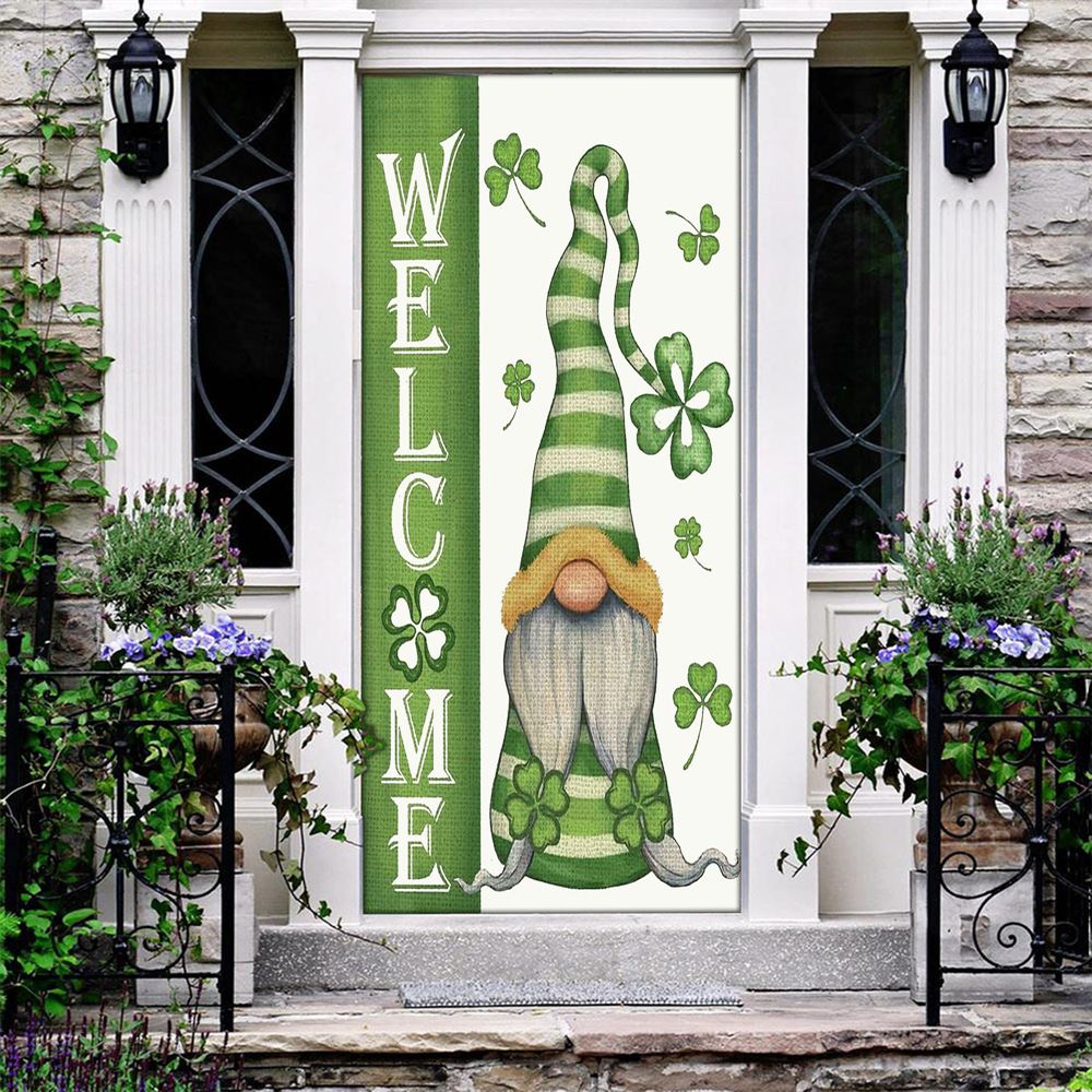 Welcome St Patrick's Day Gnomes Saint Gnomes Door Covers, St Patrick's Day Door Cover, St Patrick's Day Door Decor, Irish Decor