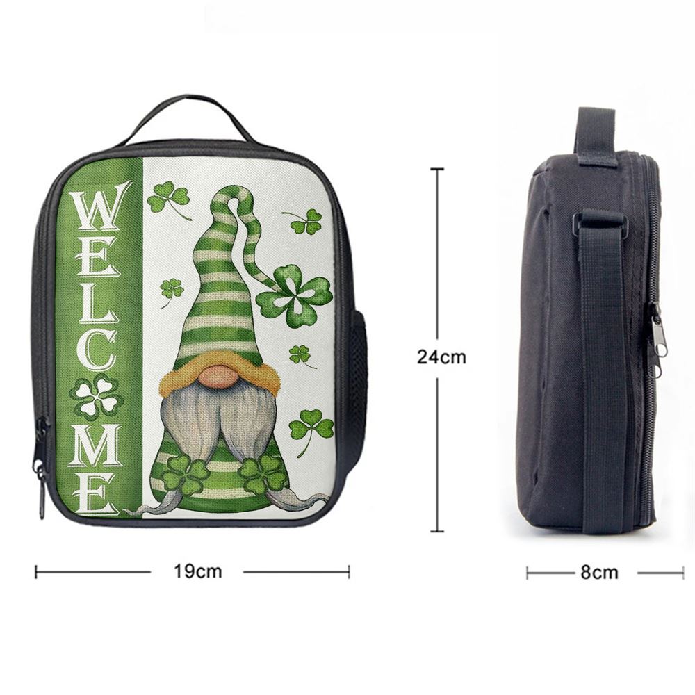 Welcome St Patrick's Day Gnomes Saint Gnomes Lunch Bags, St Patrick's Day Lunch Box, St Patrick's Day Gift