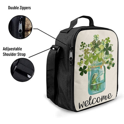 Welcome St Patrick's Day Lucky Shamrock Clover Lunch Bag, St Patrick's Day Lunch Box, St Patrick's Day Gift