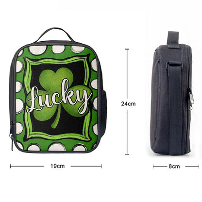 Welcome St Patrick's Day Polka Dot Lucky Shamrock Clover Lunch Bag, St Patrick's Day Lunch Box, St Patrick's Day Gift