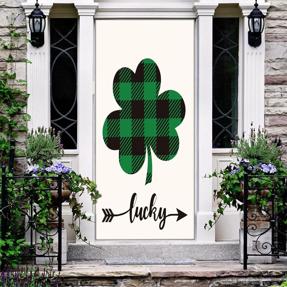 Welcome St Patrick's Day Shamrock Clover Door Cover, St Patrick's Day Door Cover, St Patrick's Day Door Decor, Irish Decor