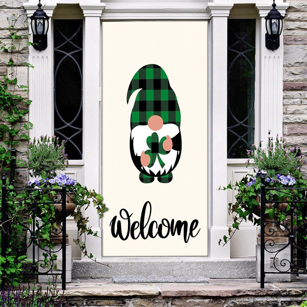 Welcome St Patricks Day Gnomes Door Cover, St Patrick's Day Door Cover, St Patrick's Day Door Decor, Irish Decor