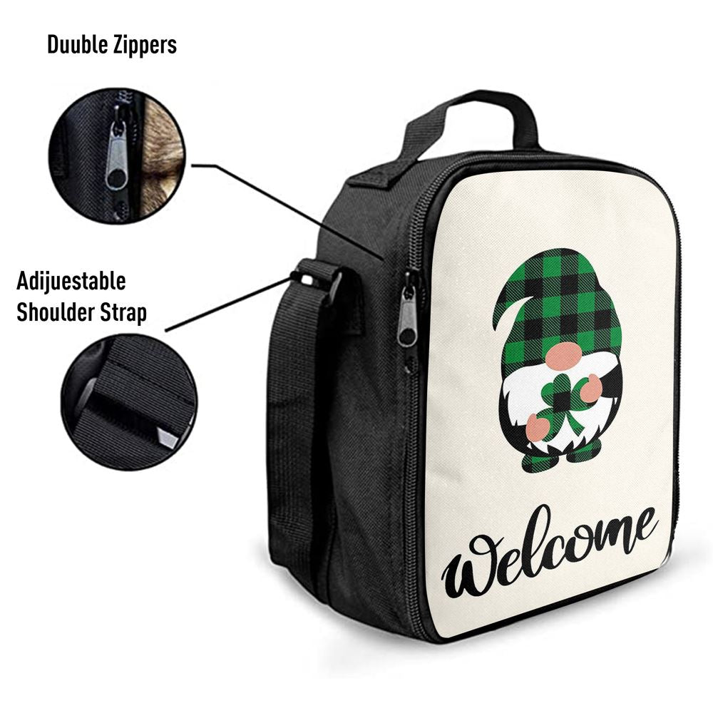 Welcome St Patricks Day Gnomes Lunch Bag, St Patrick's Day Lunch Box, St Patrick's Day Gift