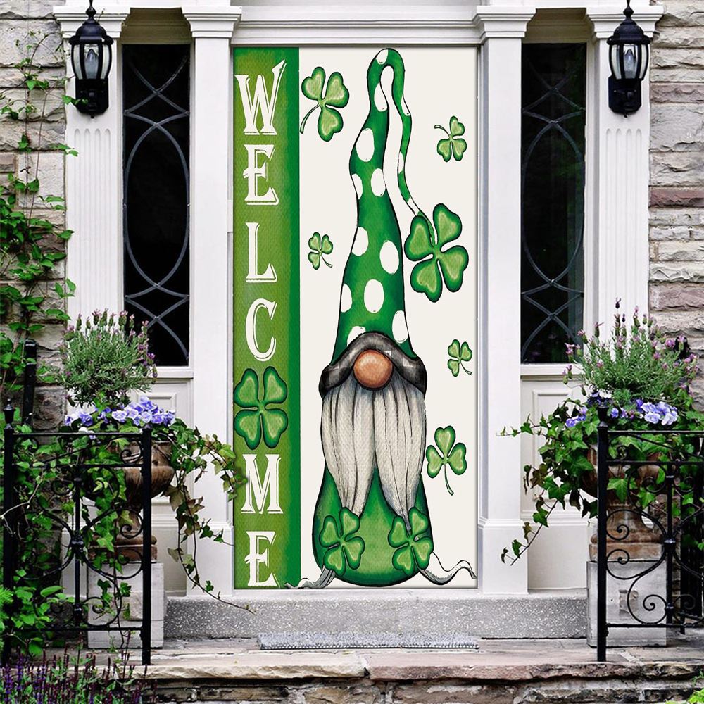 Welcome St Patricks Day Gnomes St Gnomes Door Cover, St Patrick's Day Door Cover, St Patrick's Day Door Decor, Irish Decor
