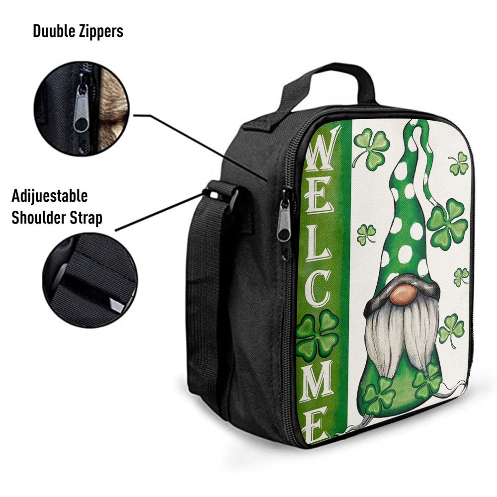 Welcome St Patricks Day Gnomes St Gnomes Lunch Bag, St Patrick's Day Lunch Box, St Patrick's Day Gift