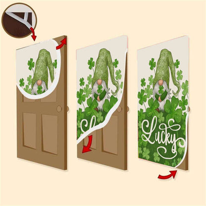 Welcome St Patricks Day Lucky Gnome Saint Door Cover, St Patrick's Day Door Cover, St Patrick's Day Door Decor, Irish Decor