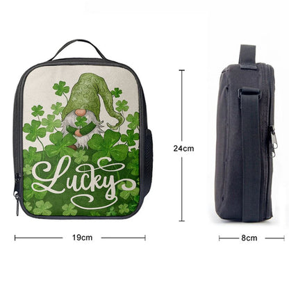 Welcome St Patricks Day Lucky Gnome Saint Lunch Bag, St Patrick's Day Lunch Box, St Patrick's Day Gift