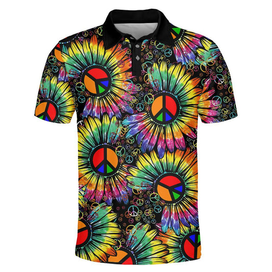 Whirlwind Peaceful Threads Polo Shirt For Men And Women, Hippie Polo Shirt, Unique Gift For Friend, Hippie Hand Dyed