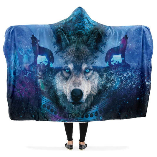 Wolf Haze Hooded Blanket, Hippie Hooded Blanket, In Style Mandala, Hippie, Cozy Vibes, Mandala Gift