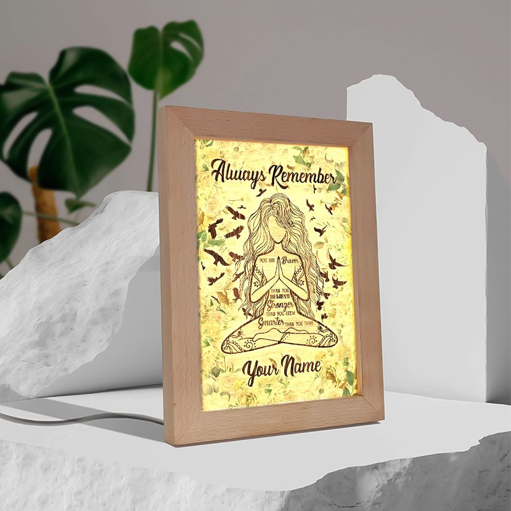 Yoga Always Remember To My Husband Personalized Frame Lamp, Mother's Day Frame Lamp, Led Lamp For Mom, Mother's Day Gift