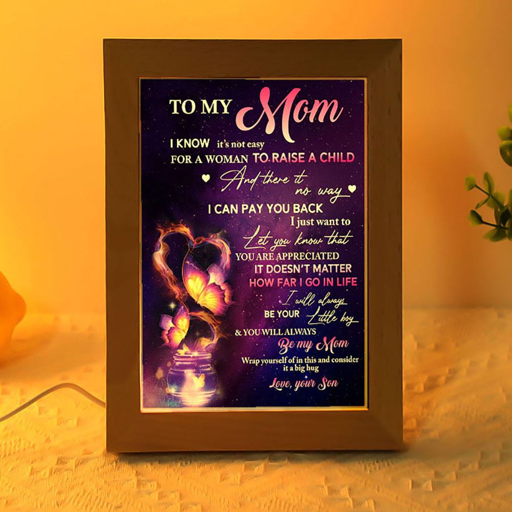 You'Ll Always Be My Mom Frame Lamp, Mother's Day Frame Lamp, Led Lamp For Mom, Mother's Day Gift