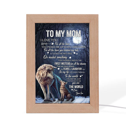 You'Re The World Frame Lamps, Mother's Day Frame Lamp, Led Lamp For Mom, Mother's Day Gift