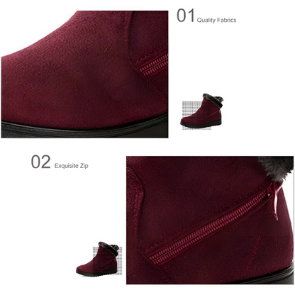  Orthopedic Boots Side-Zipper Seamless Velvet Modern Plush Women Shoes