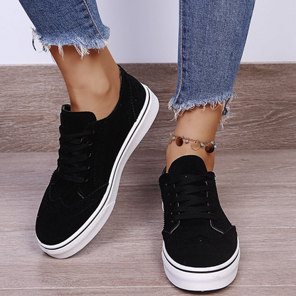  Women Arch Support Shoes Comfortable Round Toe Vulcanized Retro Shoes