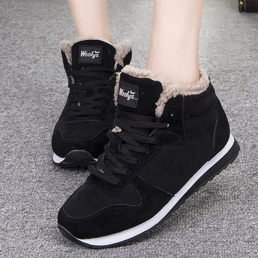 Women's Shoes, Orthopedic Fur Warm Winter Inside Sneakers Snow Women Comfortable Ankle Shoes,Women's Non slip Dress Shoes, Women's Walking Shoes