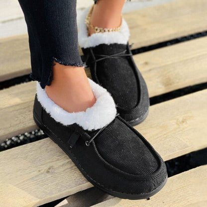 Women's Shoes,Women Casual Fashion Warm Plush Velvet Flat Fluffy Shoes For Winter,Women's Non slip Dress Shoes, Women's Walking Shoes