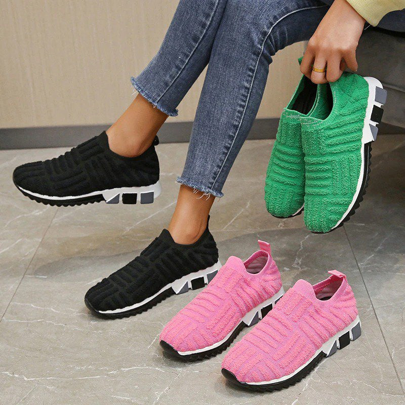 Women's Shoes, Women Knitted Orthopedic Shoes Slip-on Leisure Sneakers,Women's Non slip Dress Shoes, Women's Walking Shoes