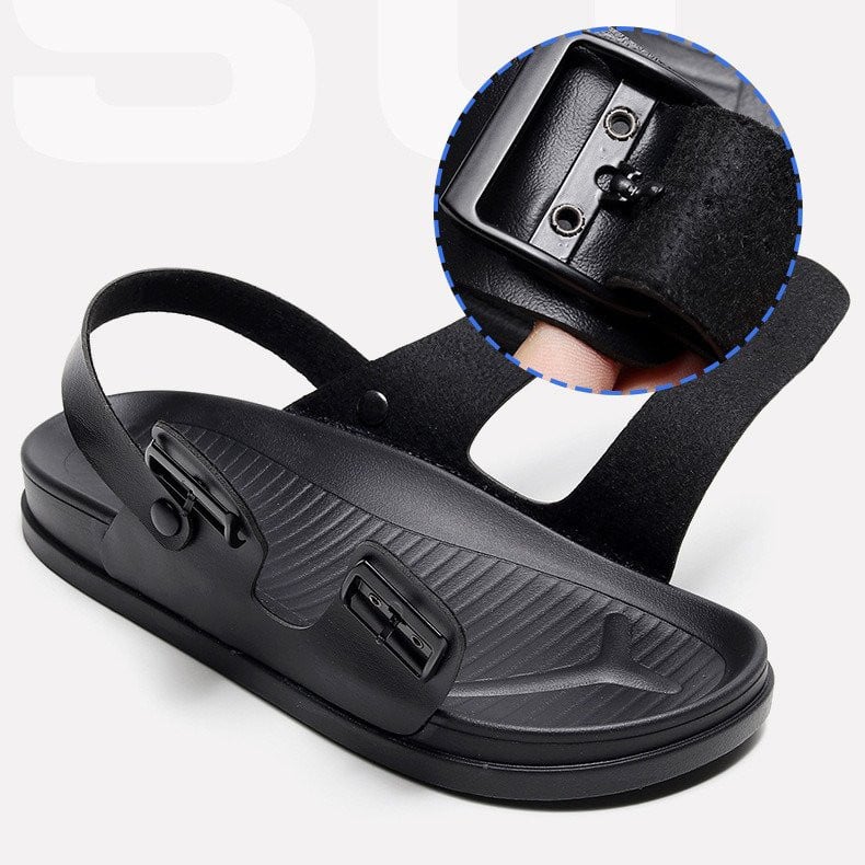 Casual Sandals For Men,Men Waterproof Orthopedic Sandals Buckle Arch Support Beach Slides, Orthopedic Sandals For Men