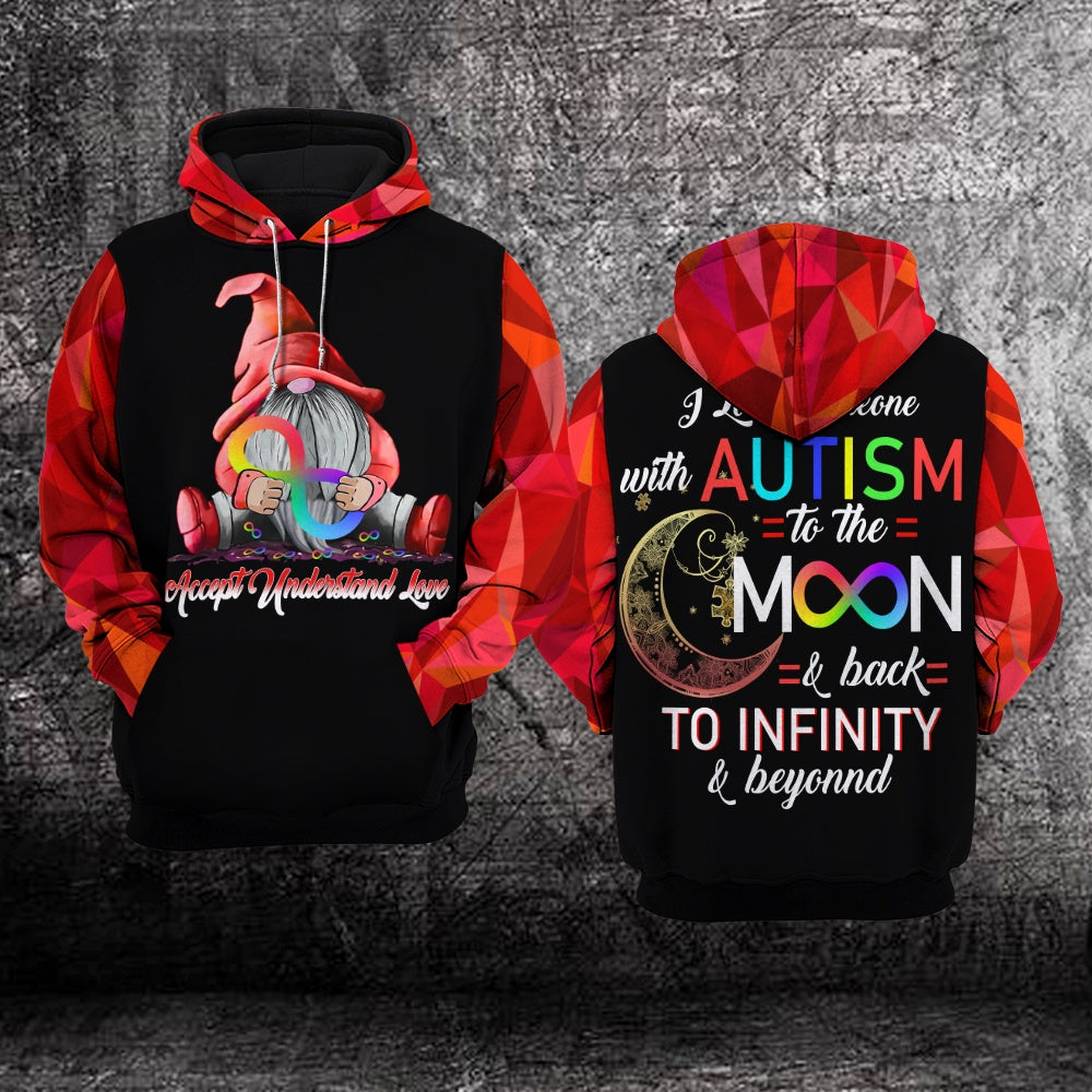 Autism Hoodie, Accept Understand Love All Over Print Hoodie