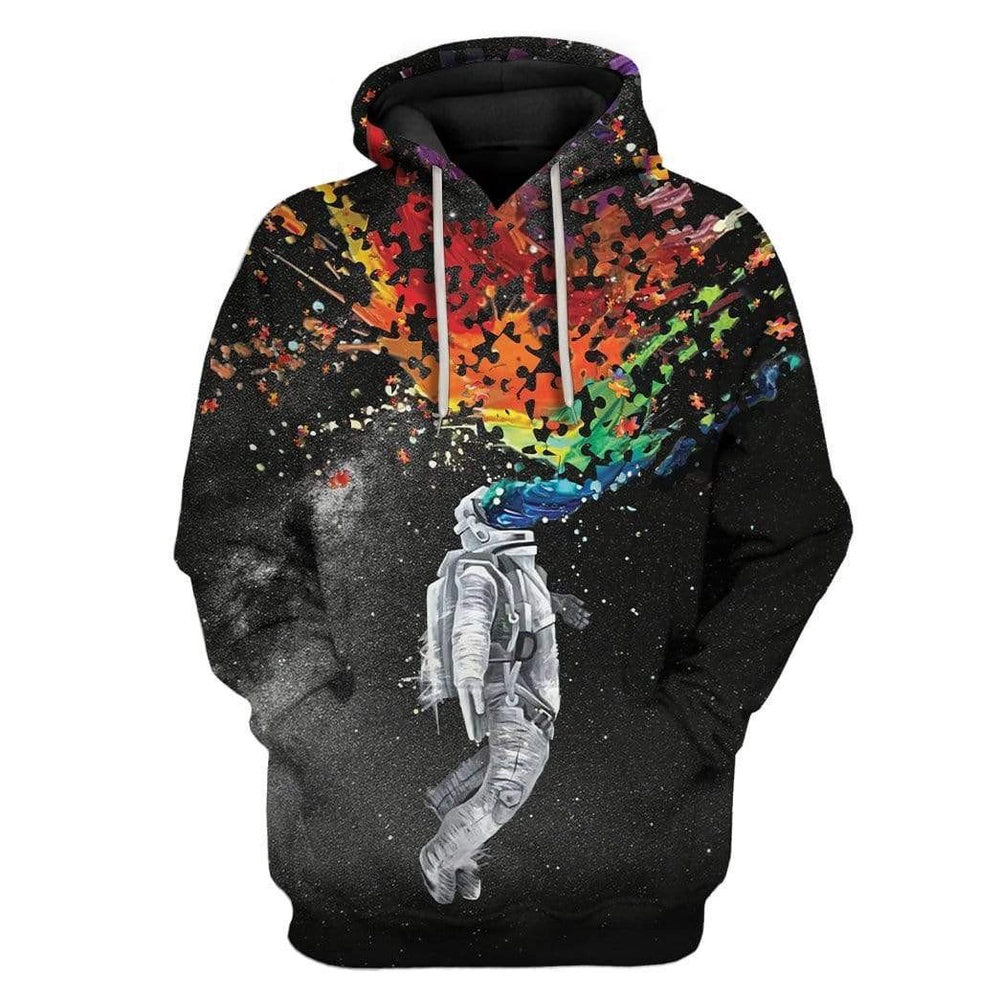 Autism Hoodie, Autism Astronaut Custom All Over Print Hoodie