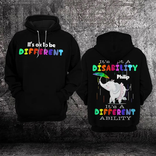 Autism Hoodie, Autism Awareness It's Oke To Be Different Custom All Over Print Hoodie