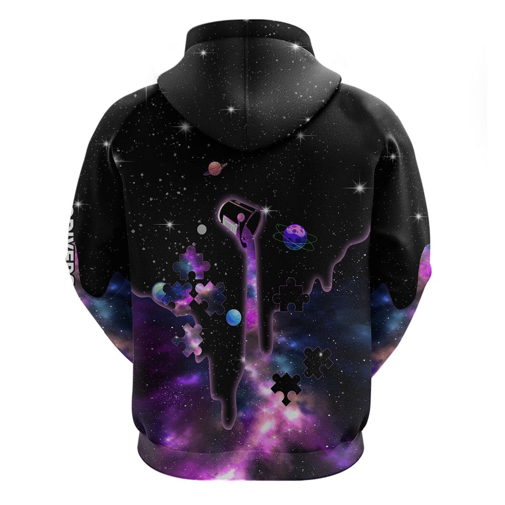 Autism Hoodie, Autism Awareness Month Neurodiversity Galaxy Style All Over Print Hoodie