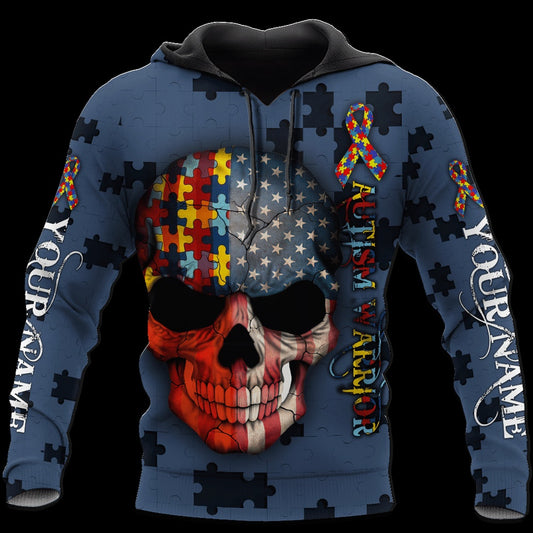 Autism Hoodie, Autism Awareness Name Custom All Over Print Hoodie