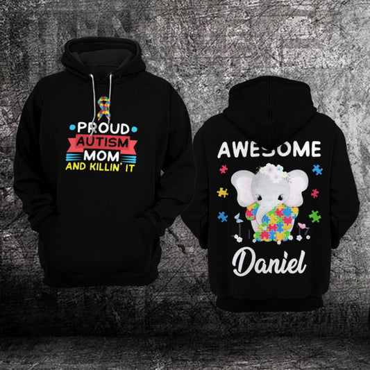 Autism Hoodie, Autism Awareness Proud Autism Mom Custom All Over Print Hoodie