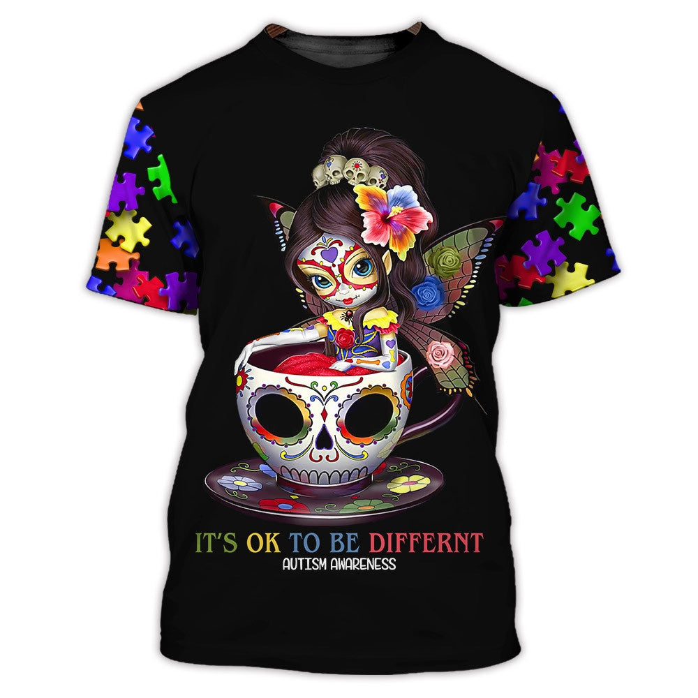 Autism Hoodie, Autism Awarenessit Is Ok To Be Different All Over Print Hoodie