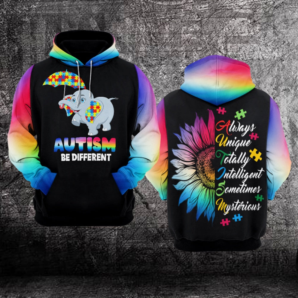 Autism Hoodie, Autism Be Different All Over Print Hoodie
