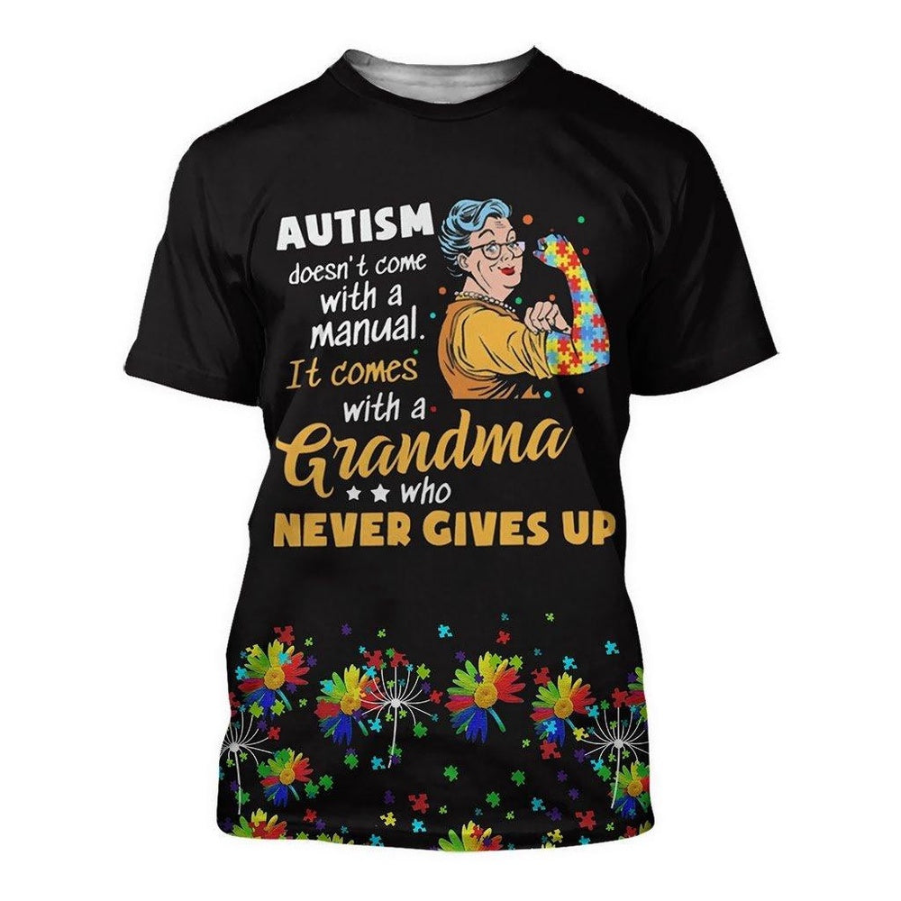 Autism Hoodie, Autism Come With Grammas All Over Print Hoodie