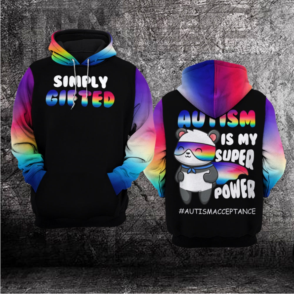 Autism Hoodie, Autism Is My Super Power All Over Print Hoodie