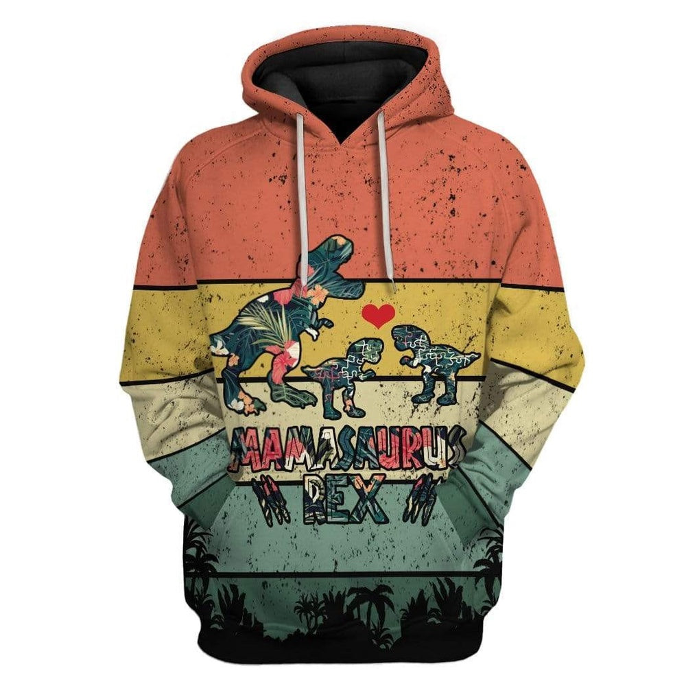 Autism Hoodie, Autism Mamasaurus Rex Custom All Over Print Hoodie