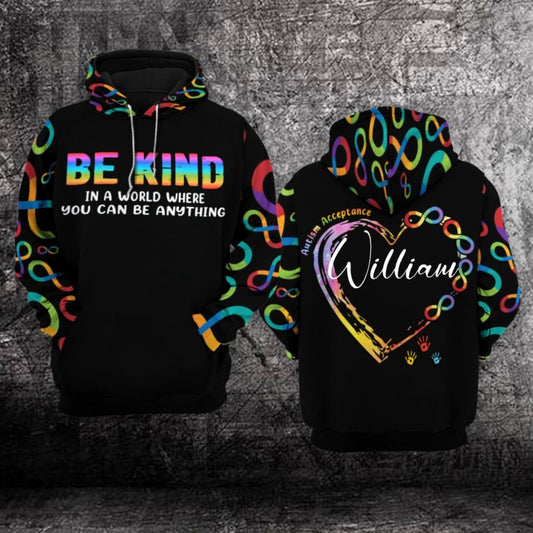 Autism Hoodie, Autism Mom Be Kind Custom All Over Print Hoodie