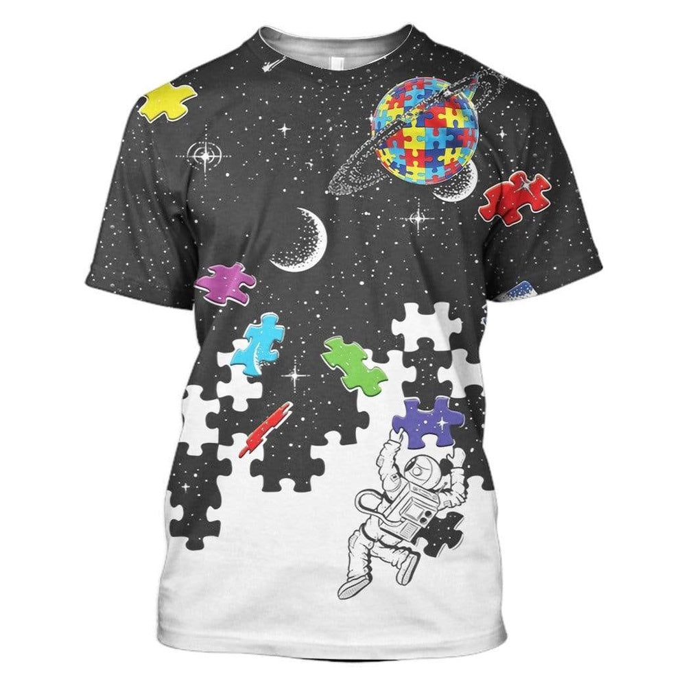 Autism Hoodie, Autism Nasa Astronaut Custom All Over Print Hoodie