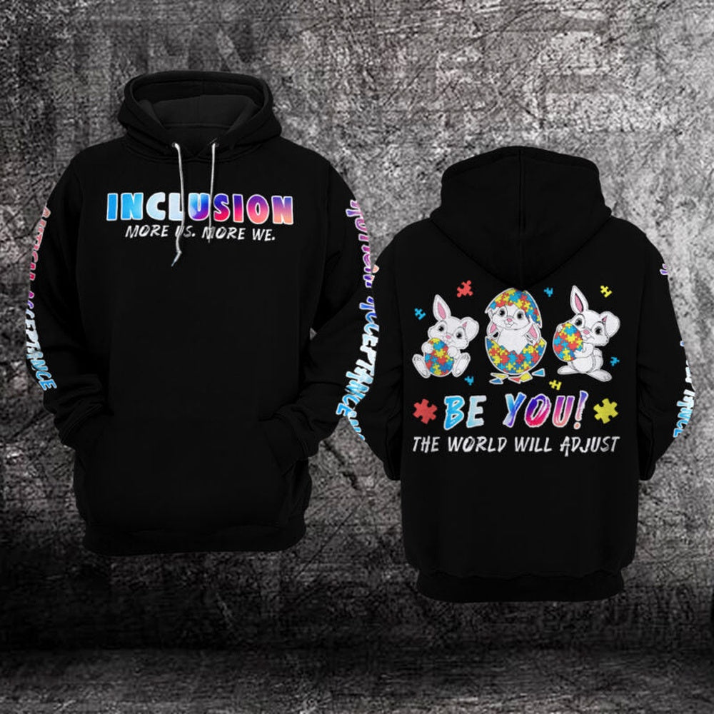 Autism Hoodie, Be You! The World Will Adjust All Over Print Hoodie
