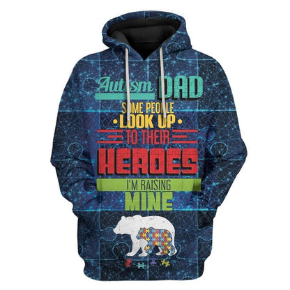 Autism Hoodie, Daddy Bear Autism Custom All Over Print Hoodie