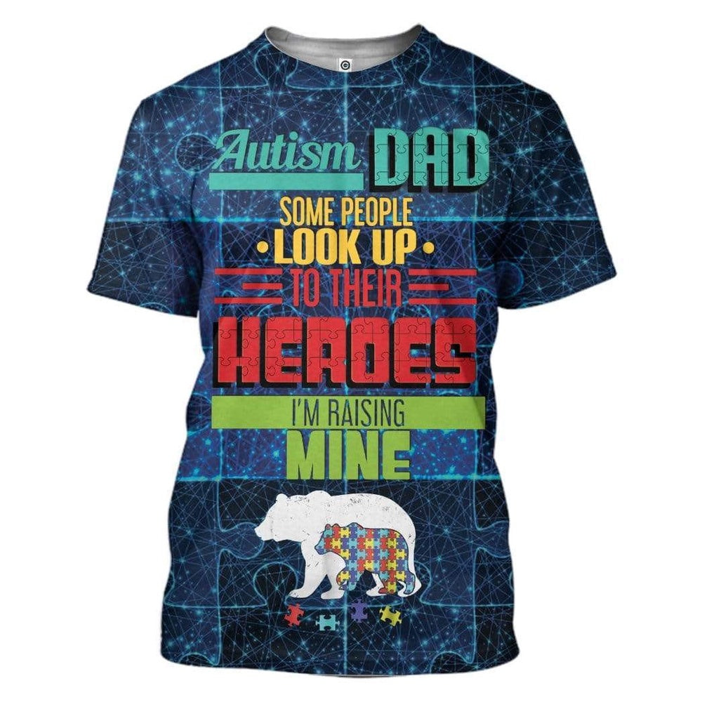 Autism Hoodie, Daddy Bear Autism Custom All Over Print Hoodie