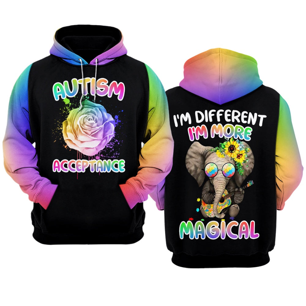 Autism Hoodie, I'M Different I'M More Magical All Over Print Hoodie