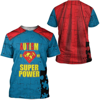 Autism Hoodie, My Superpower Autism Custom All Over Print Hoodie