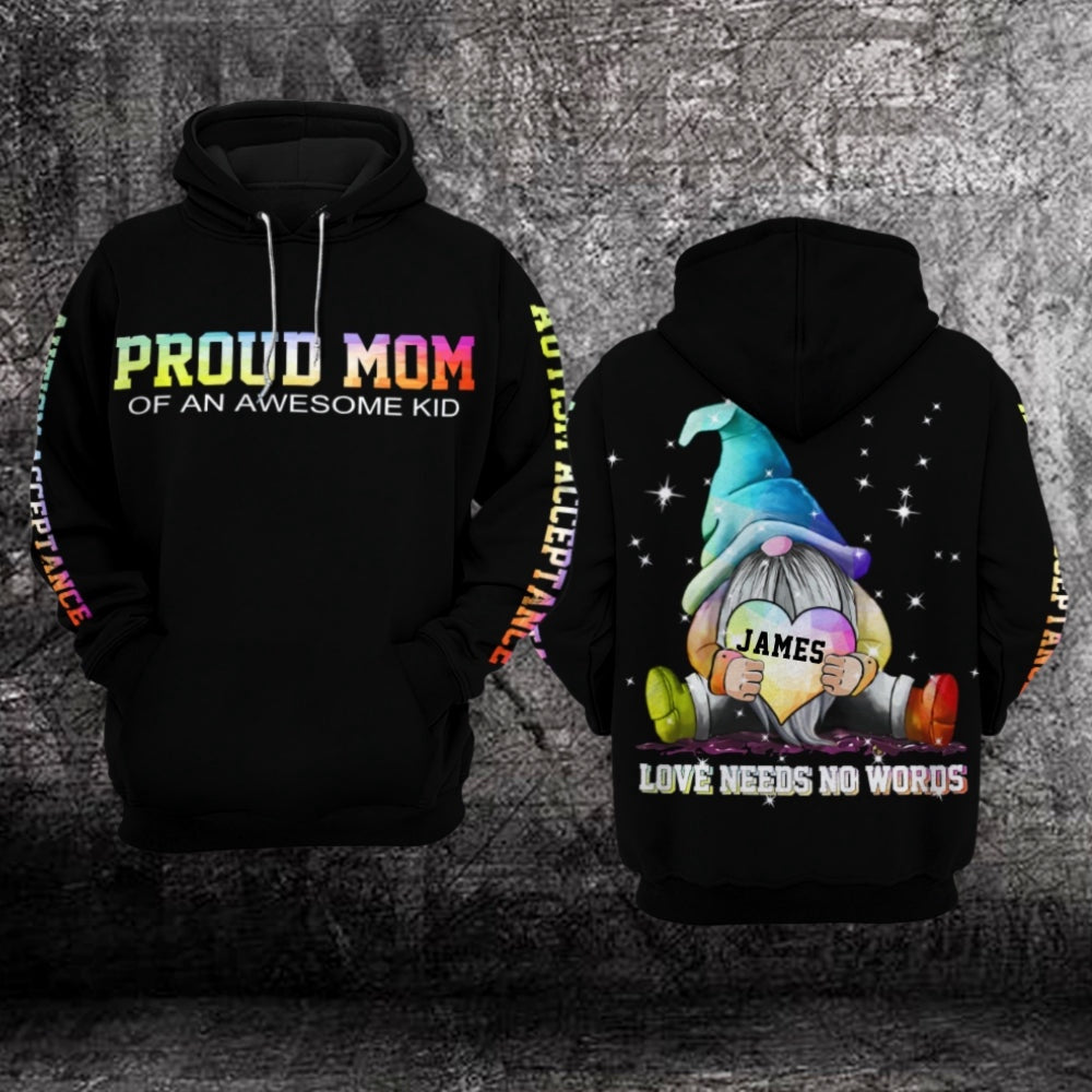 Autism Hoodie, Proud Mom Of An Awesome Kid Custom All Over Print Hoodie