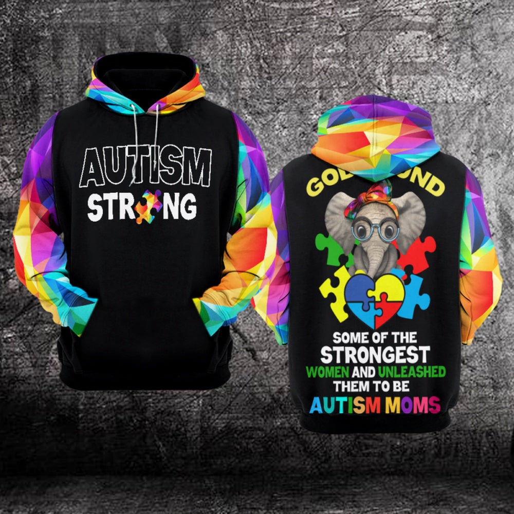 Autism Hoodie, The Strongest Women All Over Print Hoodie