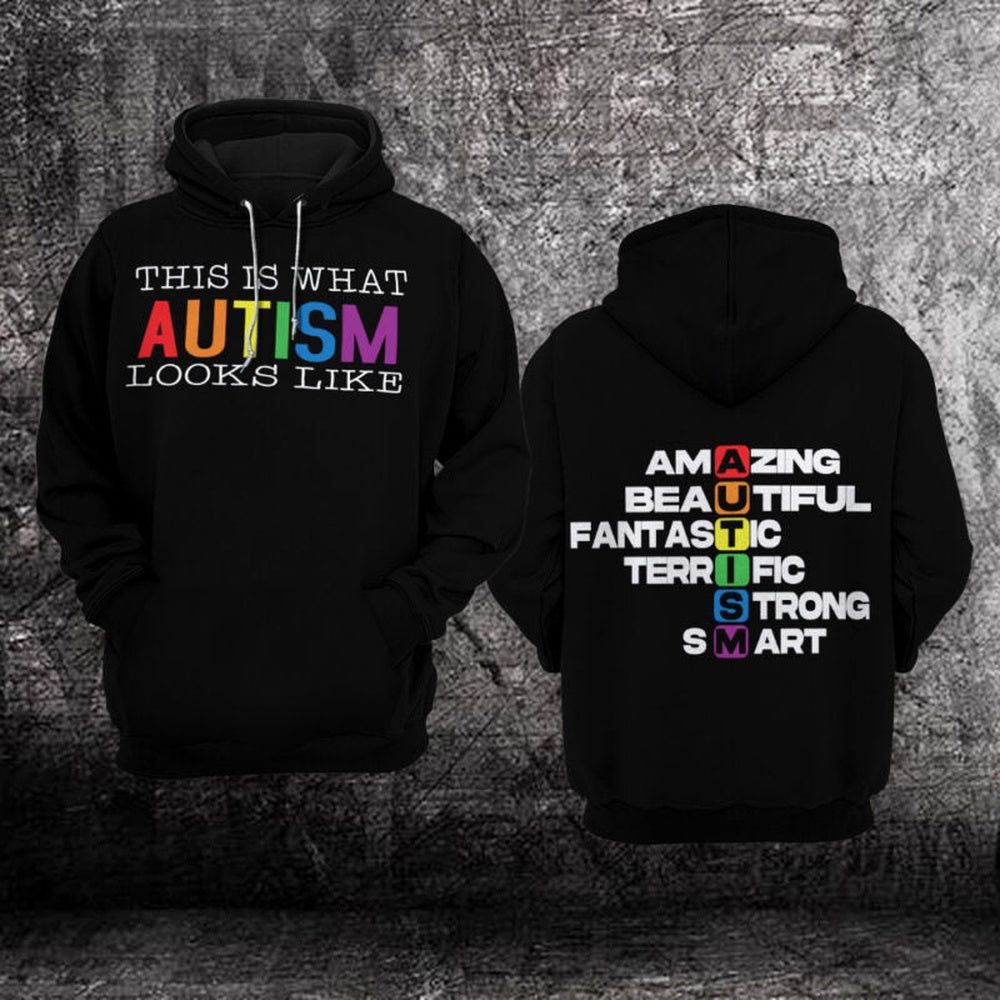 Autism Hoodie, This Is What Autism Looks Like All Over Print Hoodie