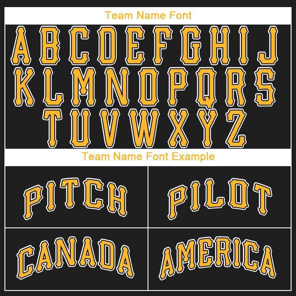 Custom Black Gold-White Baseball Jersey, Custom team Baseball Jersey Maker, Baseball Shirts