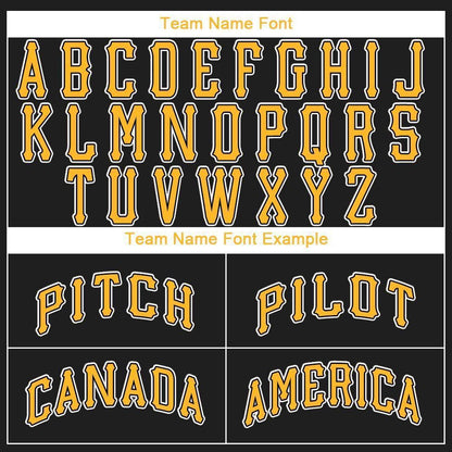 Custom Black Gold-White Baseball Jersey, Custom team Baseball Jersey Maker, Baseball Shirts