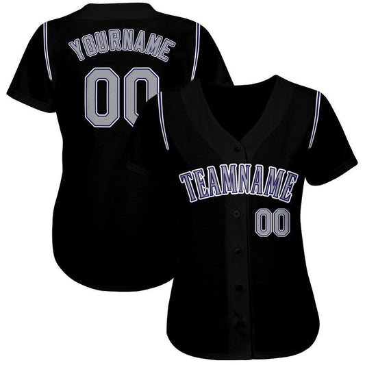 Custom Black Gray-Purple Baseball Jersey, Custom team Baseball Jersey Maker, Baseball Shirts