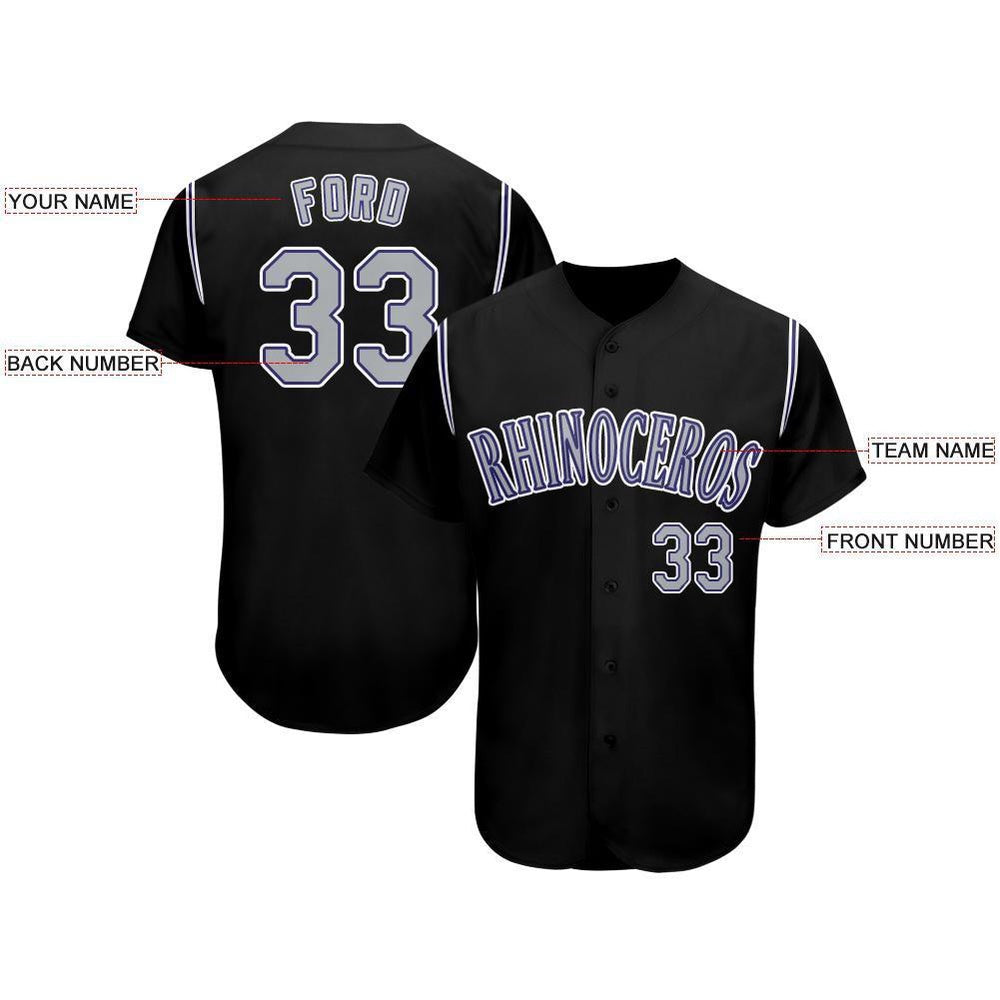 Custom Black Gray-Purple Baseball Jersey, Custom team Baseball Jersey Maker, Baseball Shirts