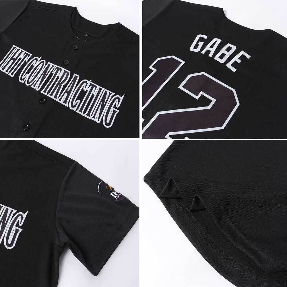 Custom Black Gray Baseball Jersey, Custom team Baseball Jersey Maker, Baseball Shirts