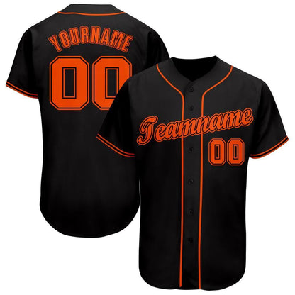 Custom Black Orange Baseball Jerseys, Custom team Baseball Jersey Maker, Baseball Shirts